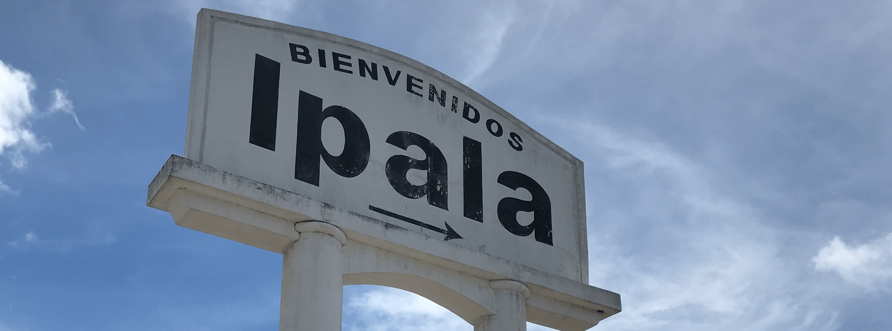 Welcome sign to Ipala, Guatemala